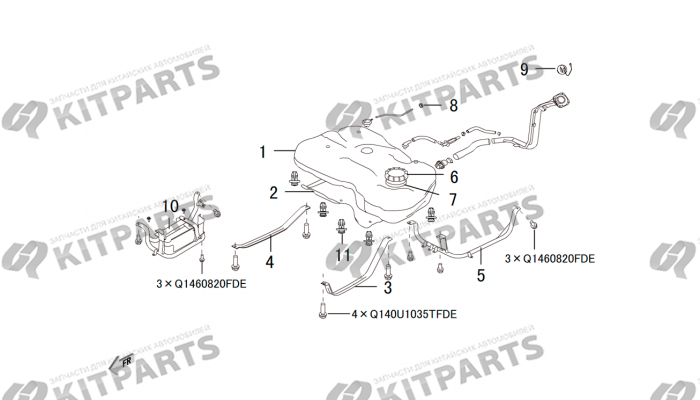 Топливный бак Haval H6