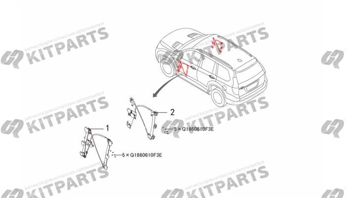 Стекло подъёмник передних дверей Haval H9