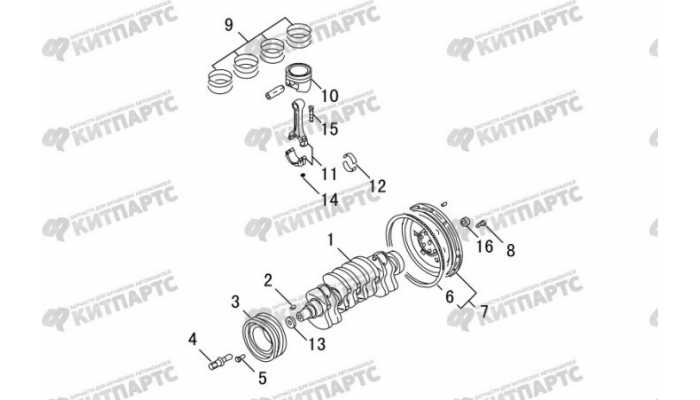 Вал коленчатый, поршень, шатун Great Wall Hover H3