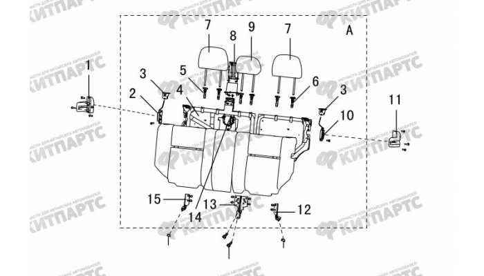 Спинка заднего сиденья (старый салон) Great Wall Hover H3