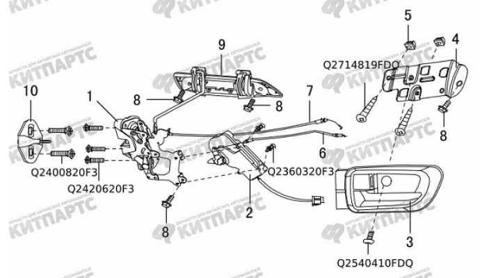 Замок задней двери Great Wall Hover H5