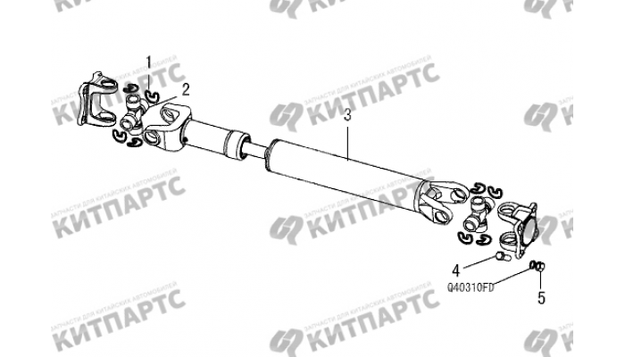 Вал карданный передний Great Wall Wingle 5